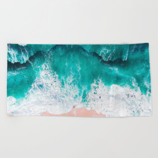 Ocean adventures -drone Beach Towel