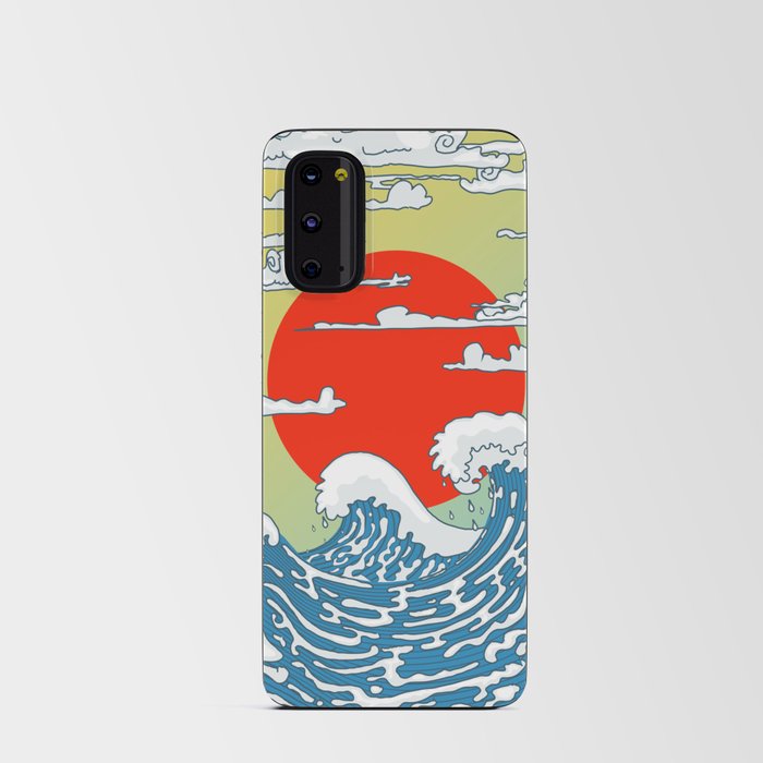 Japanese waves Android Card Case