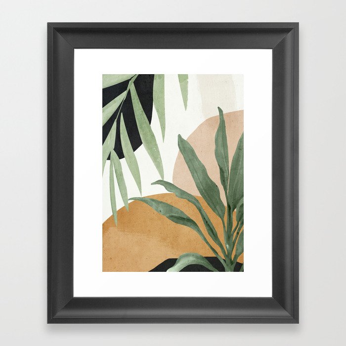Abstract Art Tropical Leaves 4 Framed Art Print