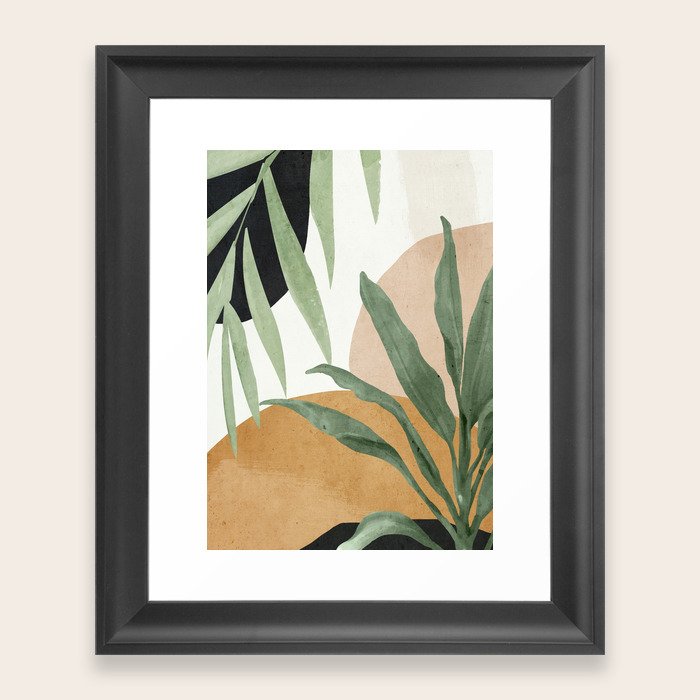 Abstract Art Tropical Leaves 4 Framed Art Print by ThingDesign Society6