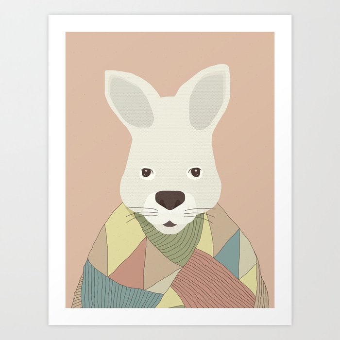 Whimsical Kangaroo II Art Print