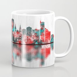 Minsk Belarus Skyline Coffee Mug | Art, Abstract, Graphicdesign, Painting, Cityscape, Architecture, Landscape, Downtown, Skyline, Minsk 