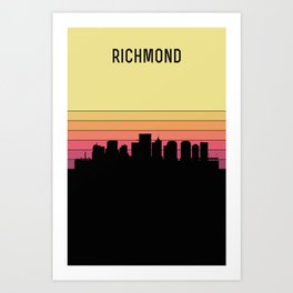 Richmond Skyline Art Print