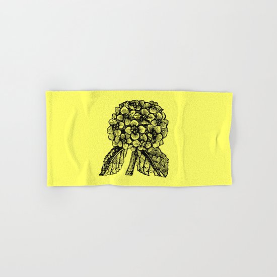 Yellow Hydrangea Hand & Bath Towel