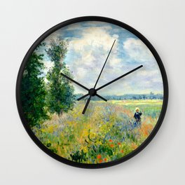 Claude Monet "Poppy Field, Argenteuil" Wall Clock