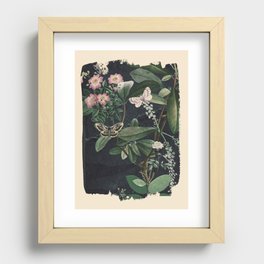 minimal collage/ Night Garden Recessed Framed Print