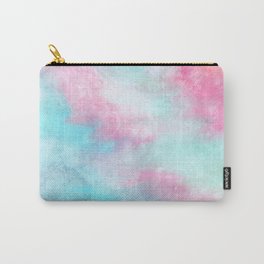 Artistic pastel girly pink teal trendy watercolor Carry-All Pouch