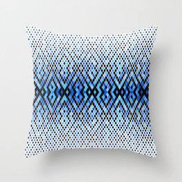 Geometric gradient of blue color Throw Pillow