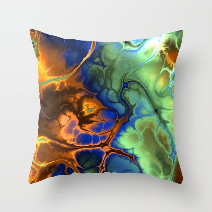Seamless Hot and Wild Marble Throw Pillow