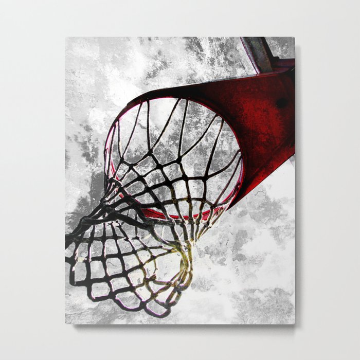 Basketball art swoosh vs 27 Metal Print