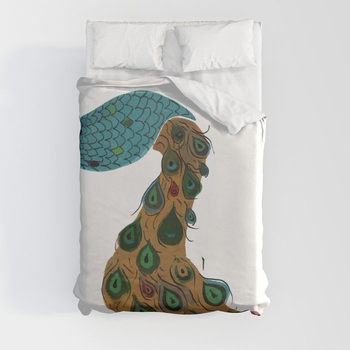 Florence the Peacock Duvet Cover