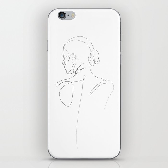 absence - one line art iPhone Skin