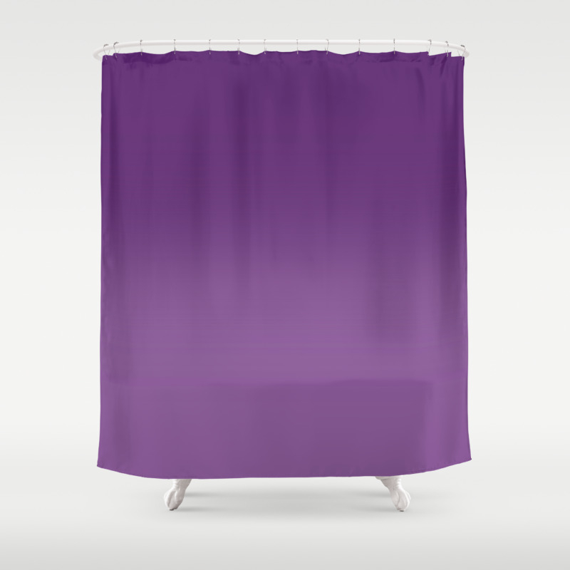 Gradient Abstract Shower Curtain, Purple Hookless Shower Curtain