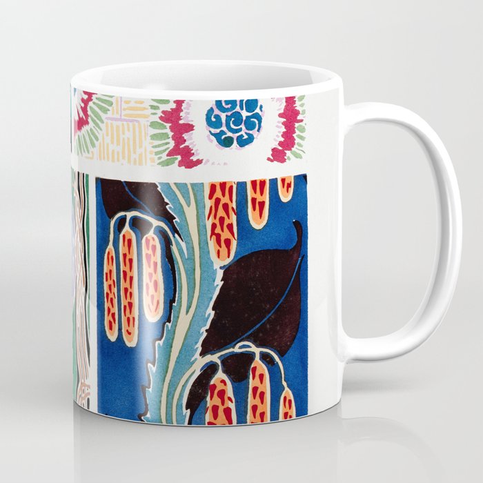 Seguy. Floral colorful background, vintage art deco & art nouveau background, plate no. 14 (Reproduction)  Coffee Mug