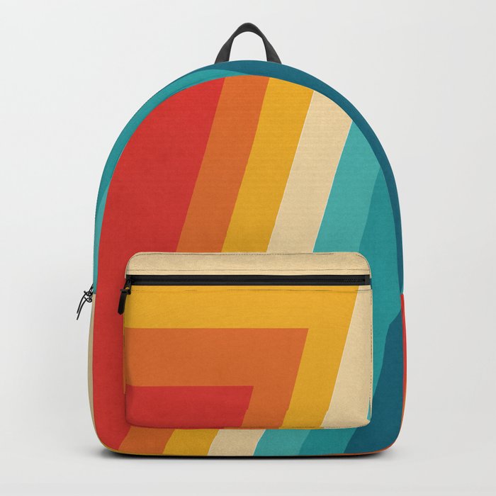 Colorful Retro Stripes - 70s, 80s Abstract Design by PELAXY