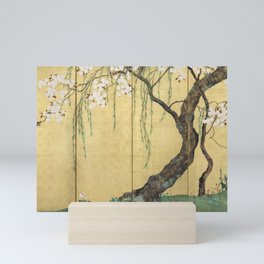 Cherry Tree Japanese Edo Period Six-Panel Gold Leaf Screen Mini Art Print