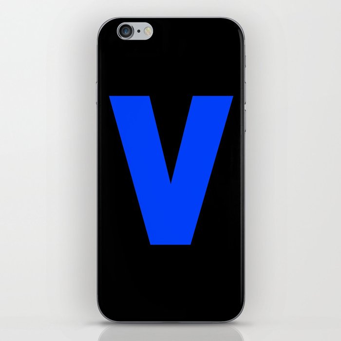letter V (Blue & Black) iPhone Skin