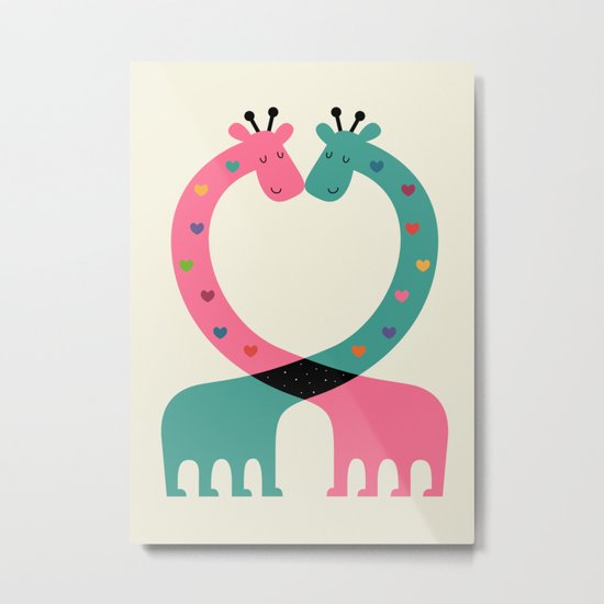 Love With Heart Metal Print