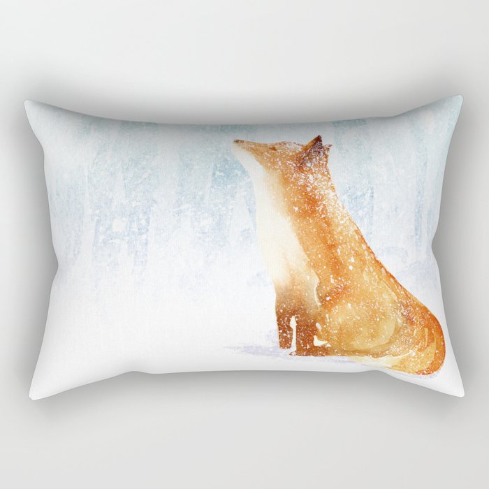 Winter Fox Rectangular Pillow