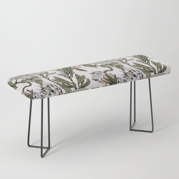 Pattern Botanical Boho Bench By Mmartabc Society6
