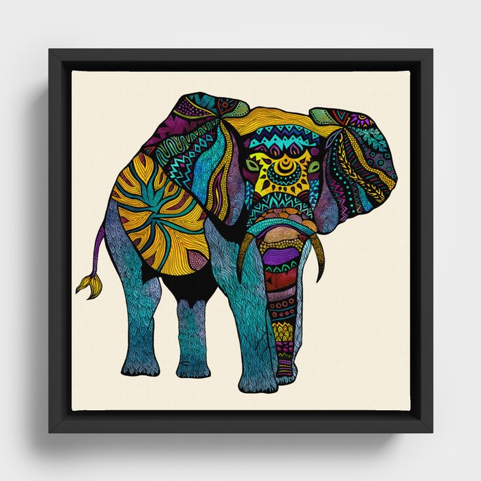 Elephant of Namibia Framed Canvas