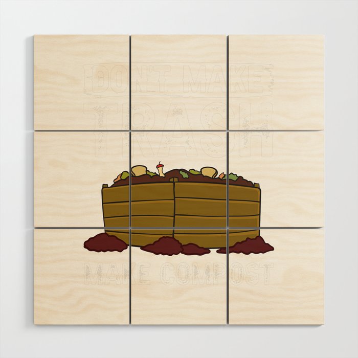 Compost Bin Worm Composting Vermicomposting Wood Wall Art