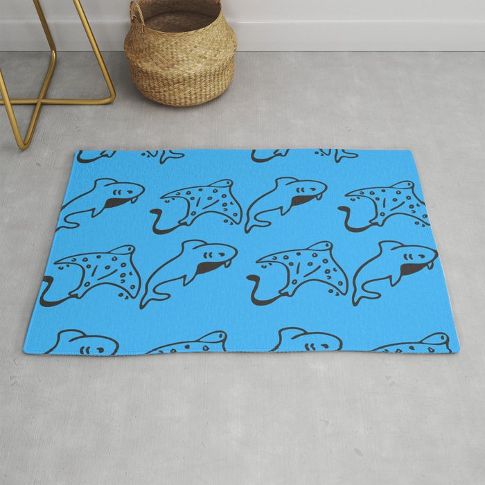 Summer - Longtail Stingray And Dolphin Rug