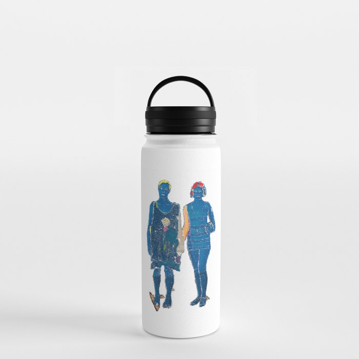 Boy and Girl from Mumu (Blue) Water Bottle