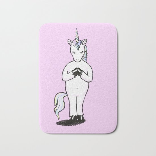 Unicorn Yoga (rose/pink) Bath Mat