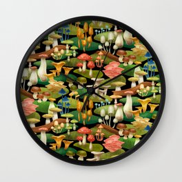 Mushroom season Wall Clock