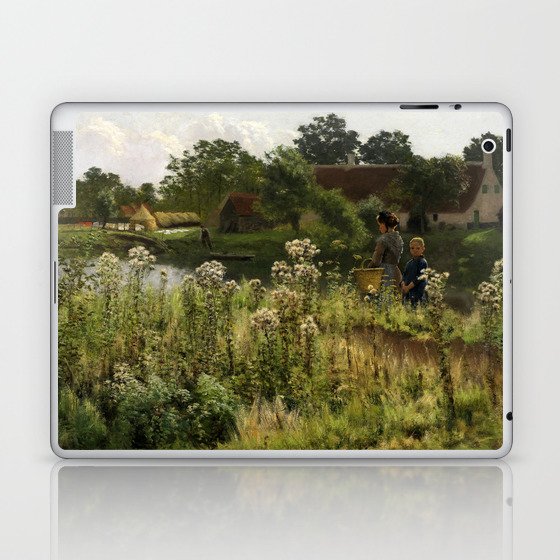 The Lys at Astene, 1885 by Emile Claus Laptop & iPad Skin