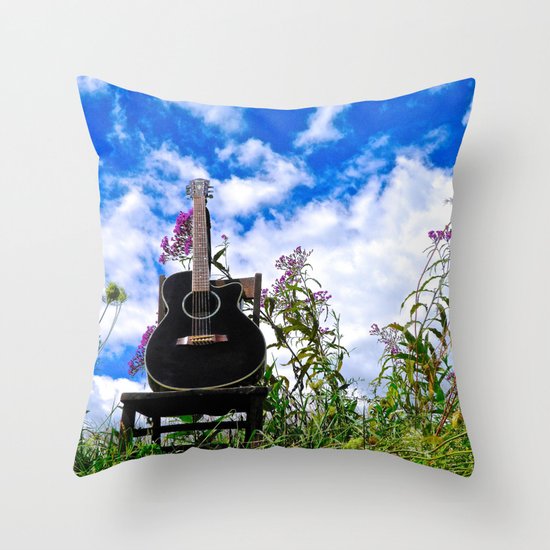 Playing the Field Throw Pillow