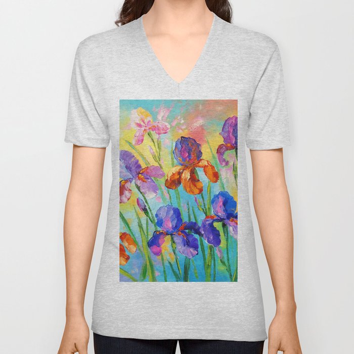 Irises V Neck T Shirt