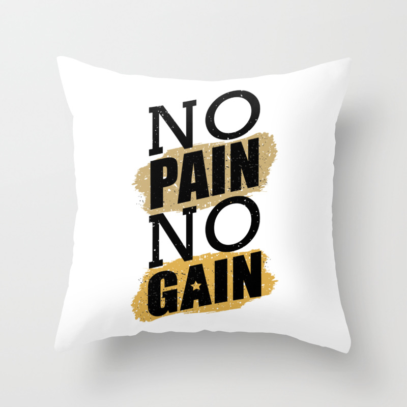 No Pain No Game Quotes Collection Throw Pillow By Jordanburger Society6 No Pain No Game Quotes Collection Throw Pillow By Jordanburger Society6