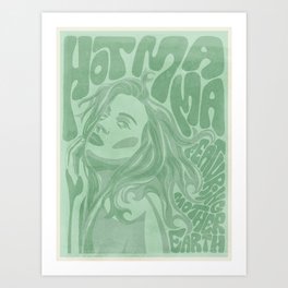 Hot Mama Vintage Band Poster - Green Edition Art Print