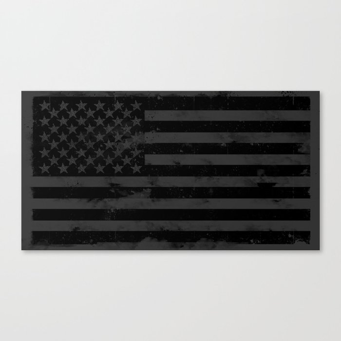 all black american flag patch