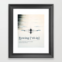 Rowing Framed Art Print