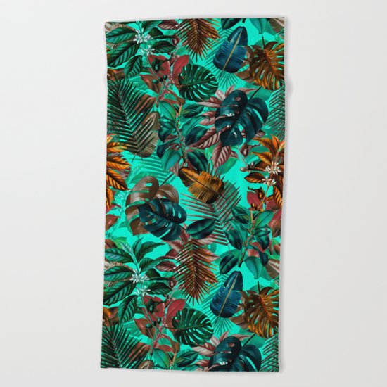 Tropical Garden II Beach Towel