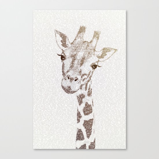 The Intellectual Giraffe Canvas Print