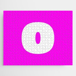 o (White & Magenta Letter) Jigsaw Puzzle