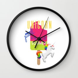 unicorn popsicle Wall Clock