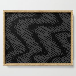Dark abstract swirls pattern, Line abstract splatter Digital Illustration Background Serving Tray