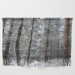 Snow in a Scottish Highlands Pine Forest Wall Hanging
