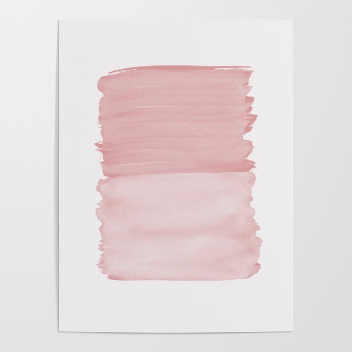 Blush Abstract Minimalism #1 #minimal #ink #decor #art #society6 Poster