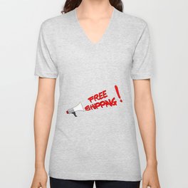 Free Shipping Megaphone V Neck T Shirt