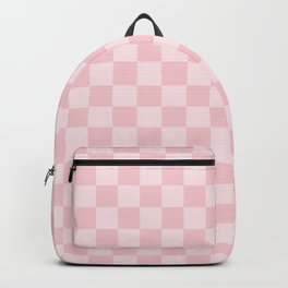 Large Light Millennial Pink Pastel Color Checkerboard Backpack