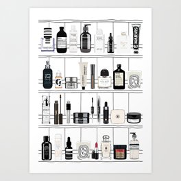 The Black & White shelf Art Print