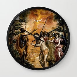 El Greco - Baptism of Christ Wall Clock