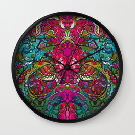 Kaleidoscope Eyes Wall Clock | Jlynchstudio, Kaleidoscope, Hippie, Multicolored, Psychedelic, Flowers, Abstract, Swirls, Lynch, Goauche 