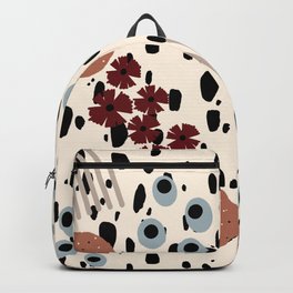 Cheetah Floral Backpack | Leopard, Spotted, Abstract, Flowers, Pattern, Chachilovesdesign, Floral, Modern, Digital, Painting 